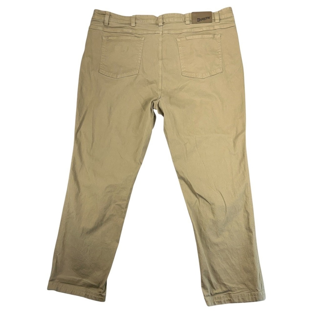 Duluth Trading Flex Fire Hose Pants Mens 46x32 Khaki Relaxed Fit Workwear Canvas - Picture 5 of 8